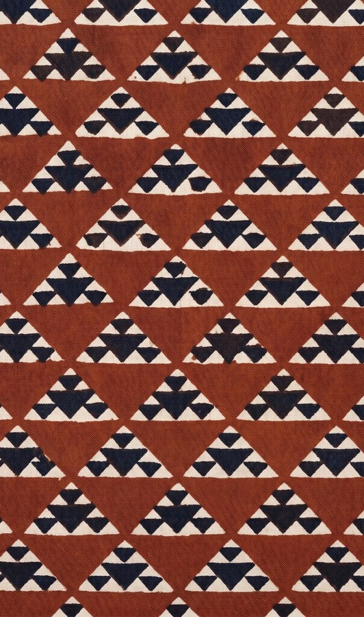 Rust Brown Geometric Printed Straight Kurti