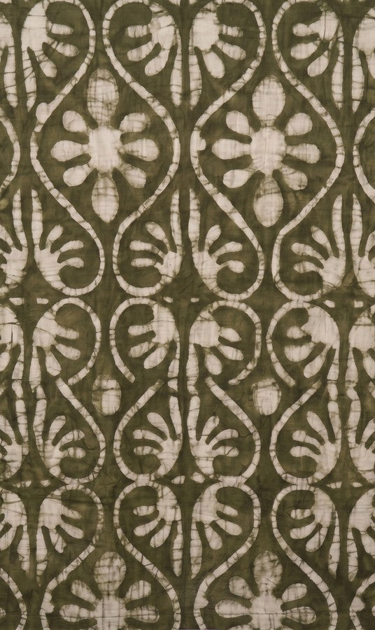 Olive Green Floral Printed Straight Kurti