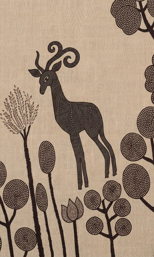 Beige Wildlife Printed Straight Kurti
