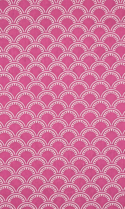 Pink Scallop Printed Straight Kurti