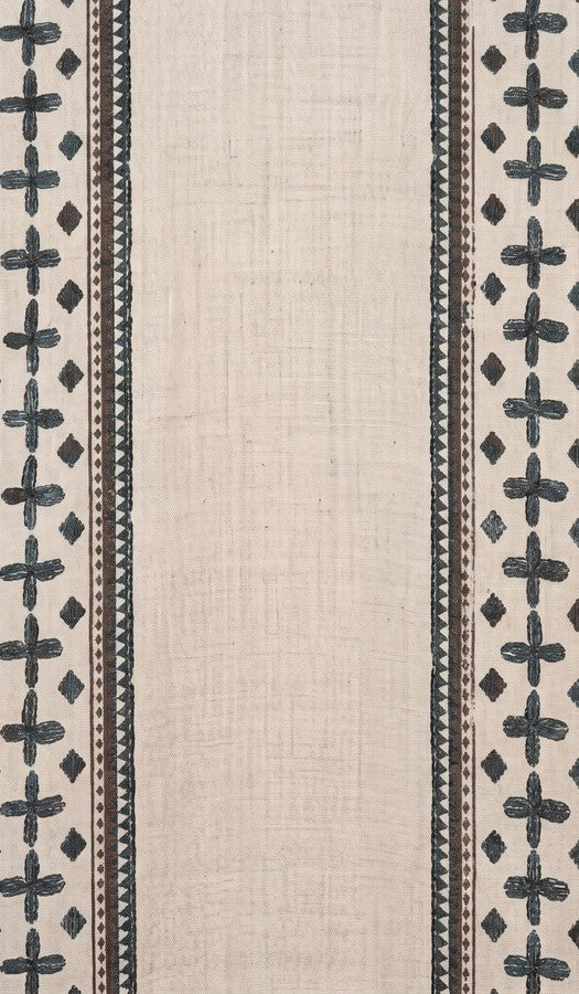 Beige & Black Panel Printed Straight Kurti
